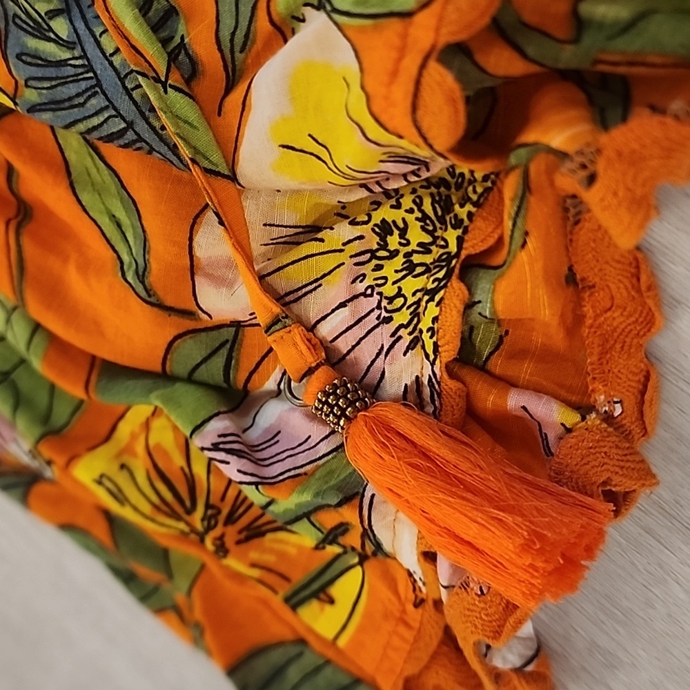 Blue Island Citrus Orange Coverup - Picture 5 of 5
